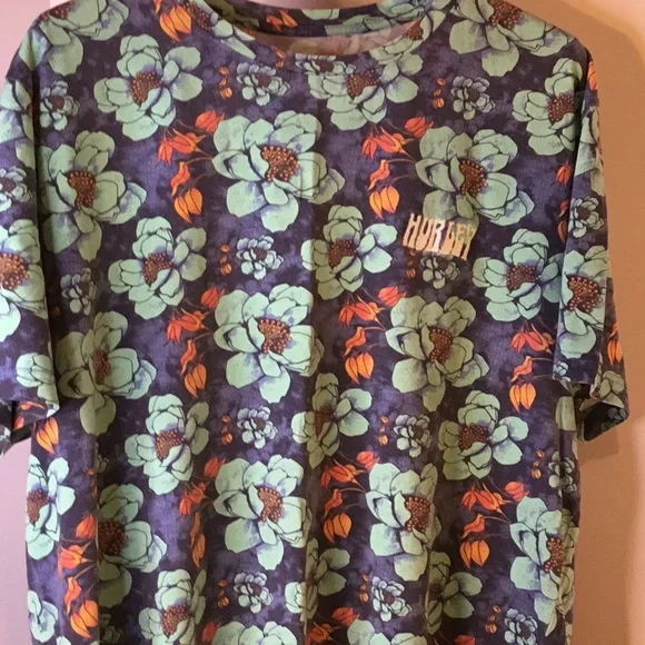Hurley Mens XXL Floral Multi Colored T-Shirt - Picture 6 of 16